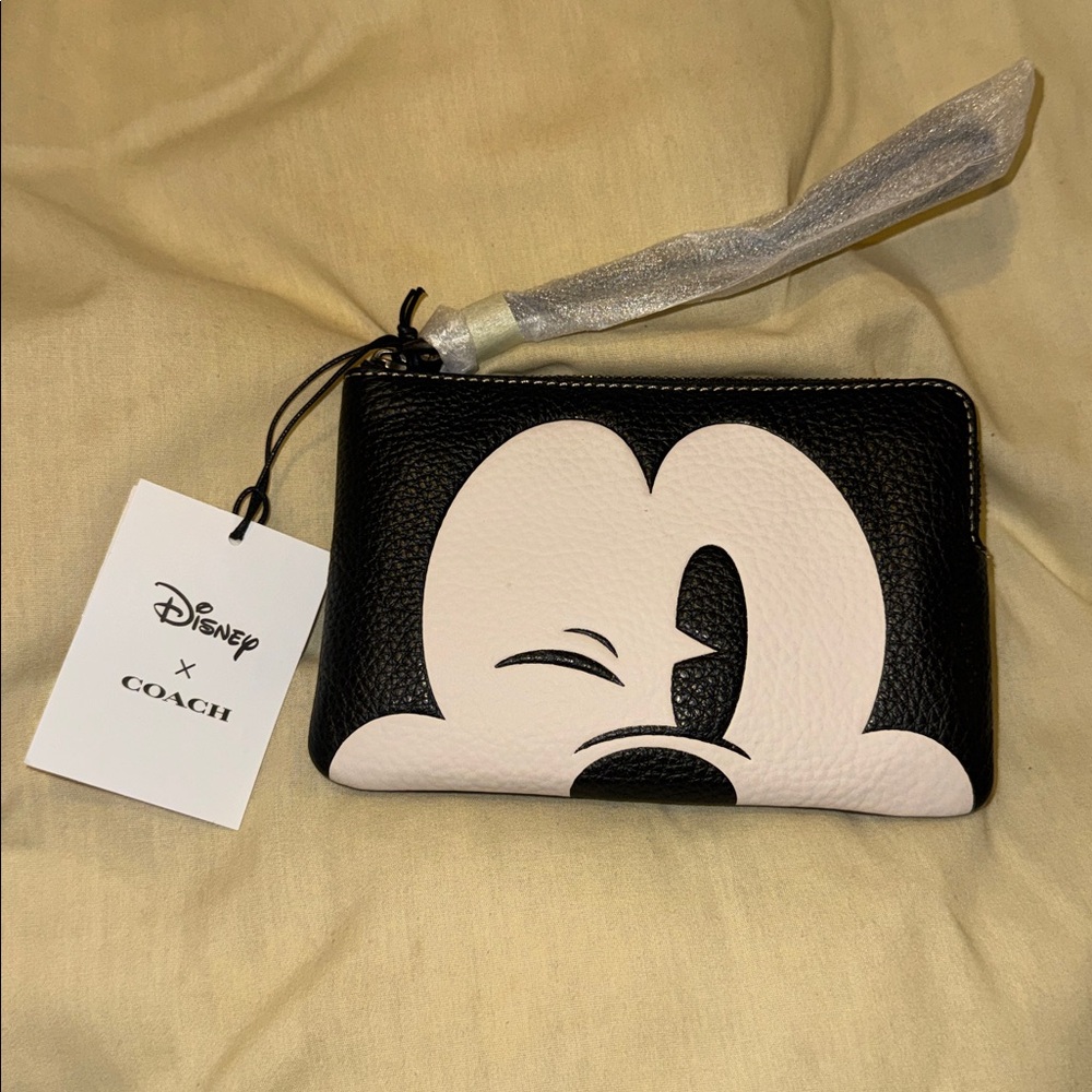 NWT Limited Edition Disney x Coach Mickey Mouse Wristlet
